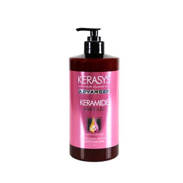 Kerasys - Máscara Keramide Treatment Damage Clinic 1L (Cabelos até 82% Mais Macios)